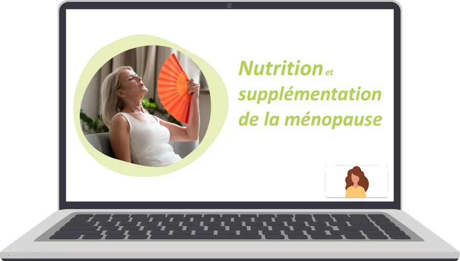 Aperçu du e-learning « Troubles de la ménopause » sur un ordinateur portable