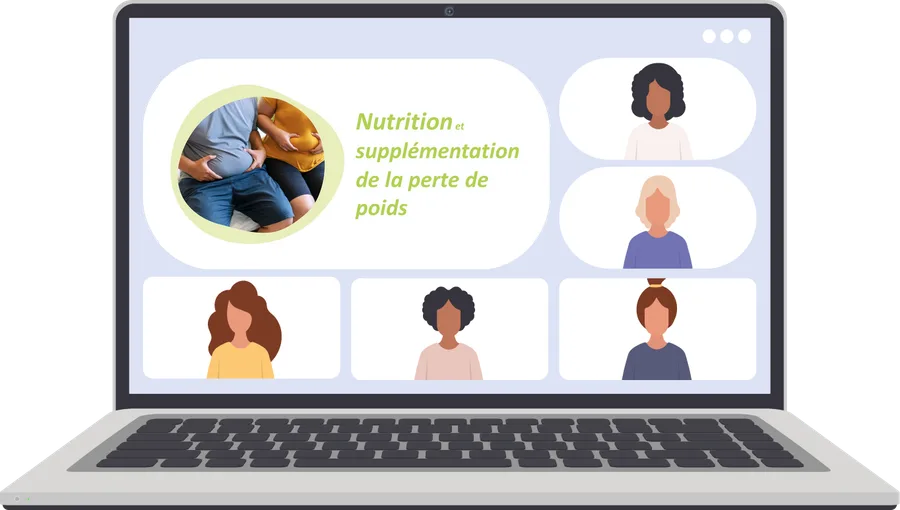Aperçu d'une classe virtuelle sur un ordinateur portable