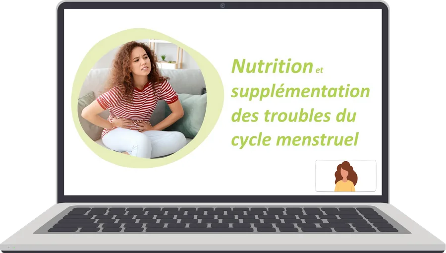 Aperçu du e-learning « Troubles du cycle menstruel » sur un ordinateur portable