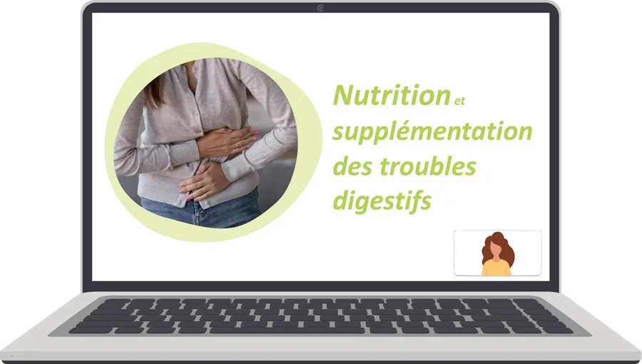 Aperçu du e-learning « Troubles digestifs » sur un ordinateur portable