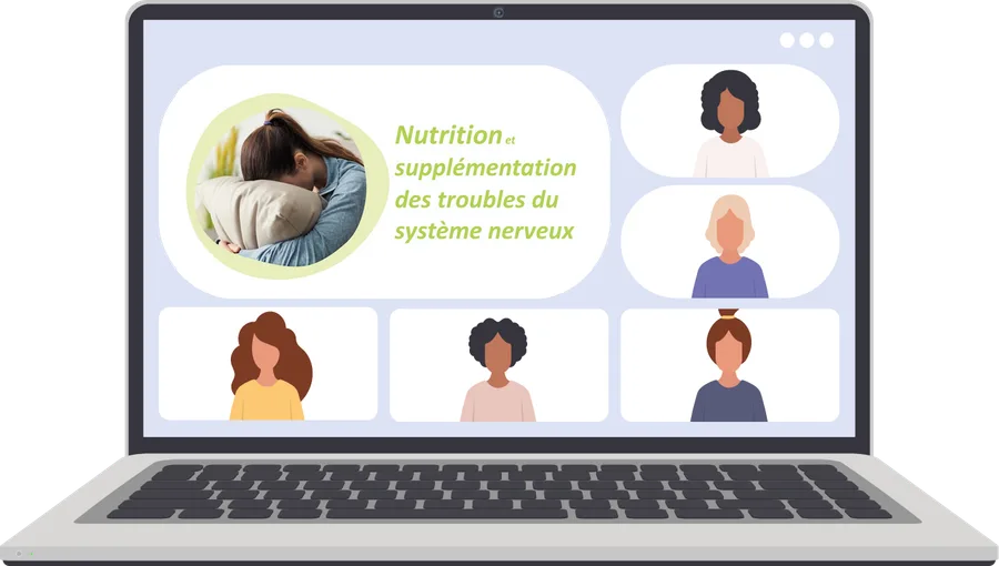 Aperçu de la classe virtuelle « Troubles du système nerveux » sur un ordinateur portable