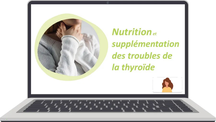 Aperçu du e-learning « Troubles de la thyroïde » sur un ordinateur portable