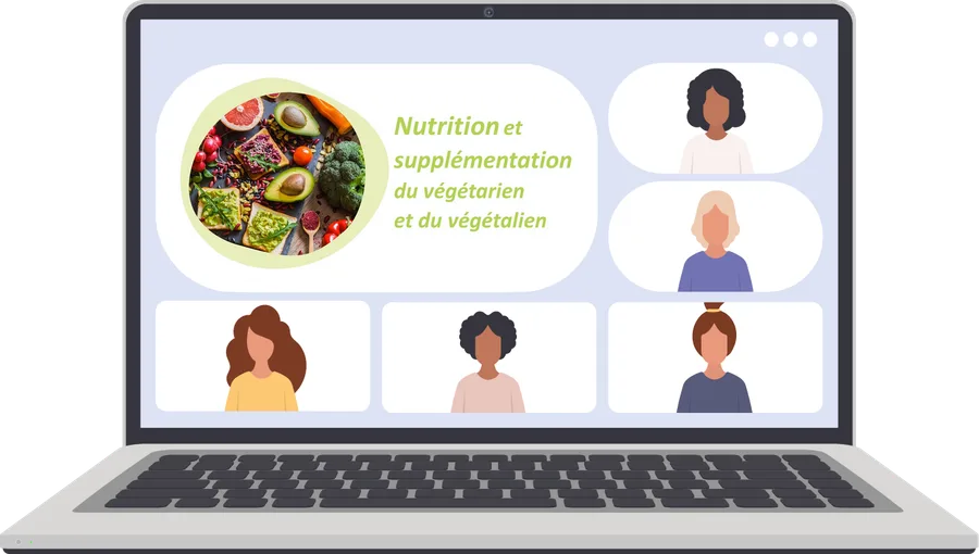 Aperçu de la classe virtuelle « Végétarien & végétalien » sur un ordinateur portable