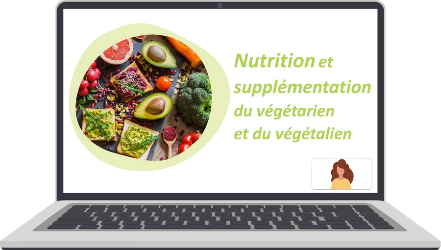 Aperçu du e-learning « Végétarien & végétalien » sur un ordinateur portable